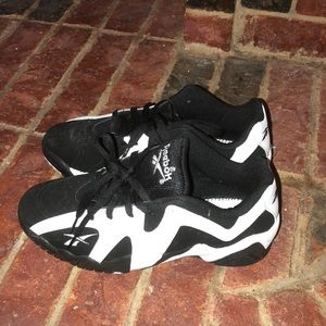 Black and White Reebok sneakers